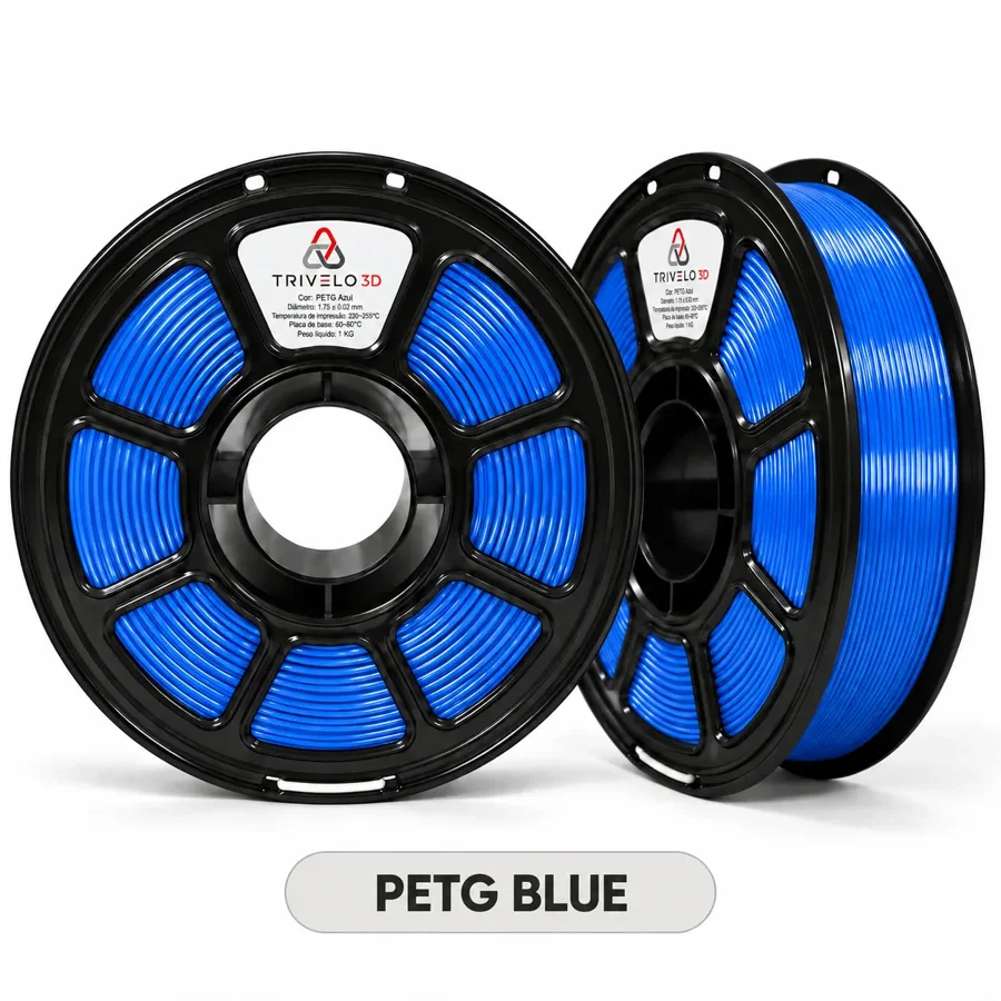 Carretel de Filamento PETG Blue 1kg na cor Blue