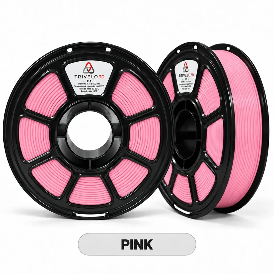 Carretel de Filamento PLA Pink 1kg na cor Pink
