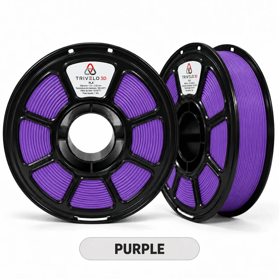 Carretel de Filamento PLA Purple 1kg na cor Purple
