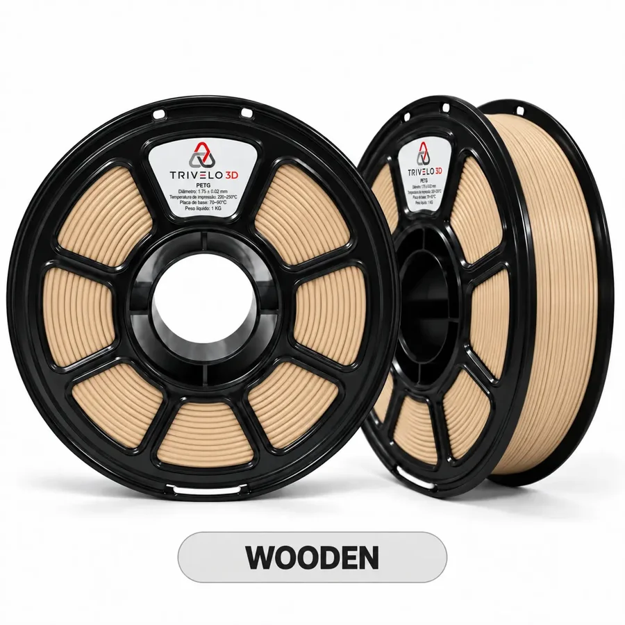 Carretel de Filamento PETG Wooden 1kg na cor Wooden