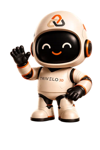 Mascote TRIVELO 3D acenando